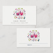 Eleganter, heller Bauernhof Blumenzwiebeln Hochzei Platzkarte (Vorne/Hinten)