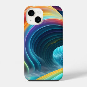 Eleganter heller Regenbogen-Wasserfall iPhone 14 Hülle