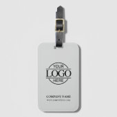 Eleganter, hellgrauer Firmenlohn für Mitarbeiter Gepäckanhänger (Vorderseite Vertikal)