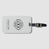 Eleganter, hellgrauer Firmenlohn für Mitarbeiter Gepäckanhänger (Vorderseite (Horizontal))