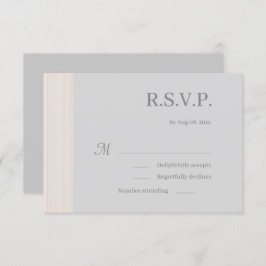 Eleganter hellgrauer Holzkörner Streifen Hochzeits Einladung