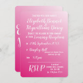 Eleganter, hellrosa Abend Einladung (Vorne/Hinten)