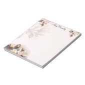 Eleganter, hellrosa, floraler Brauch Notizblock (Rotiert)