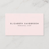 Eleganter, hellrosa Luxus Minimaler QR CODE Visitenkarte (Vorderseite)