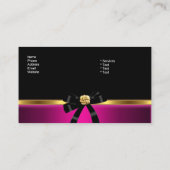 Eleganter, hellrosa, schwarzer Goldschmuck Visitenkarte (Rückseite)