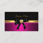 Eleganter, hellrosa, schwarzer Goldschmuck Visitenkarte (Vorderseite)