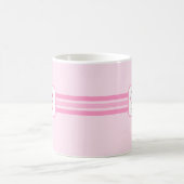 Eleganter, hellrosa Streifen Extravagant Kaffeetasse (Mittel)
