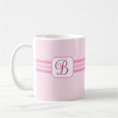 Eleganter, hellrosa Streifen Extravagant Kaffeetasse (Links)