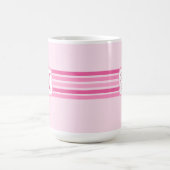 Eleganter hellrosa Streifen Kaffeetasse (Mittel)