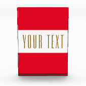 Eleganter, hellroter, weißer Streifen mit hohem, s Fotoblock (Vorderseite)