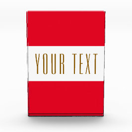 Eleganter, hellroter, weißer Streifen mit hohem, s Fotoblock