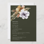 Eleganter Herbst - alles in einer Burgunder Hochze Einladung (Rückseite)