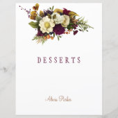 Eleganter Herbst-Chic-Skript-Kochbuch-Divider (Vorderseite)