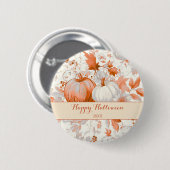 Eleganter Herbst-Chinoiserie-Halloween Button (Vorne & Hinten)