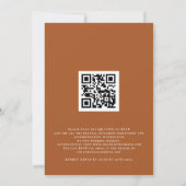 Eleganter Herbst-Florals QR-Code Hochzeit Einladung (Rückseite)