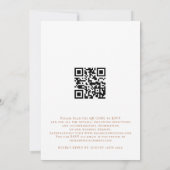 Eleganter Herbst-Florals QR-Code Hochzeit Einladung (Rückseite)
