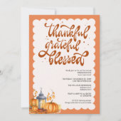 Eleganter Herbst Freundliches Haus Einladung (Vorderseite)