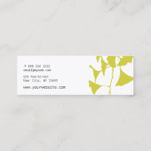 Eleganter Herbst Gold Ginkgo Luxe Beruflich Mini Visitenkarte (Rückseite)