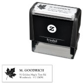 Eleganter Herbst Herbst Ahornblätter. Rücksendeadr Permastempel (Beispiel)