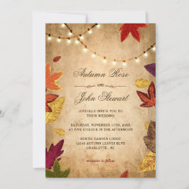 Eleganter Herbst hinterlässt rustikale Hochzeit im Einladung