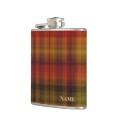 Eleganter Herbst Kariert 6oz Vinyl Wrapped Hip Fla Flachmann (Links)