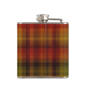 Eleganter Herbst Kariert 6oz Vinyl Wrapped Hip Fla Flachmann (Rückseite)