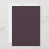 Eleganter Herbst lila Blumenzitat Einladung (Rückseite)