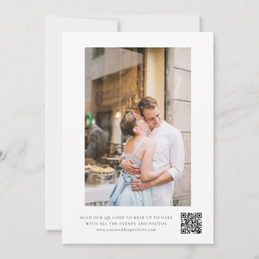 Eleganter Herbst Moderne Wasserwelt Sass Café - Wi Save The Date (Rückseite)