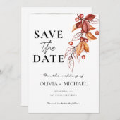 Eleganter Herbst Moderne Wasserwelt Sass Café - Wi Save The Date (Vorne/Hinten)