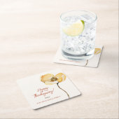 Eleganter Herbst-Mum-Erntedank Rechteckiger Pappuntersetzer (Vor Ort)