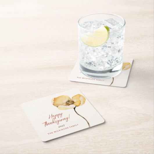 Eleganter Herbst-Mum-Erntedank Rechteckiger Pappuntersetzer (Vor Ort)