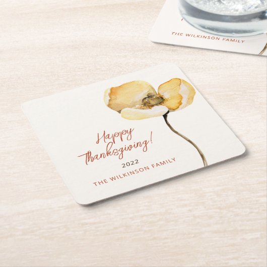 Eleganter Herbst-Mum-Erntedank Rechteckiger Pappuntersetzer (angewinkelt)