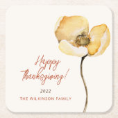 Eleganter Herbst-Mum-Erntedank Rechteckiger Pappuntersetzer (Vorderseite)