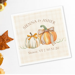 Eleganter Herbst Personalisiert Rustikale Hochzeit Serviette
