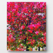 Eleganter Herbst Rosa impressionistische Bäume Fotoplatte (Vorderseite)