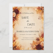 Eleganter Herbst| Rustikale Boho-Hochzeit im Herbs Save The Date (Vorderseite)