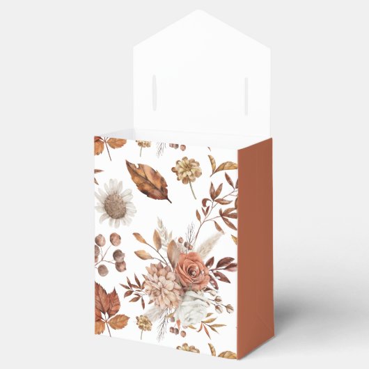 Eleganter Herbst Terracotta Boho Wedding Geschenkschachtel (Geöffnet)