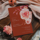 Eleganter Herbst Terracotta Moderne Babydusche Einladung