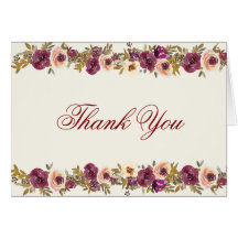 Eleganter Herbst Wasserfarben Floral Dankeschön Hi
