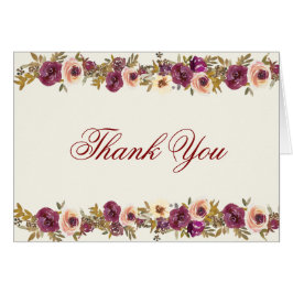 Eleganter Herbst Wasserfarben Floral Dankeschön Hi