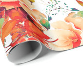 Eleganter Herbst Wasserfarben Geschenkpapier (Rolleneckpunkt)