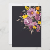 Eleganter Herbst Winter lila floral Save the Date (Rückseite)