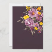 Eleganter Herbst Winter lila floral Save the Date (Rückseite)