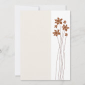 Eleganter Herbst-Zwei-Farben-Blumenladen Einladung (Rückseite)