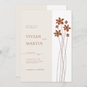 Eleganter Herbst-Zwei-Farben-Blumenladen Einladung (Vorne/Hinten)