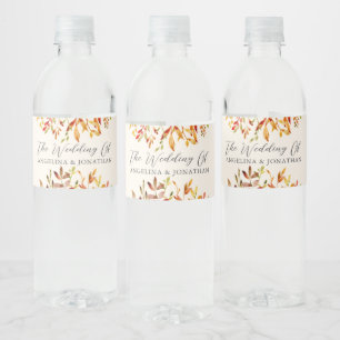 Eleganter Herbstausbruch lässt benutzerdefinierte Wasserflaschenetikett
