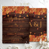 Eleganter Herbstausgang Rustikale Hochzeit Einladung