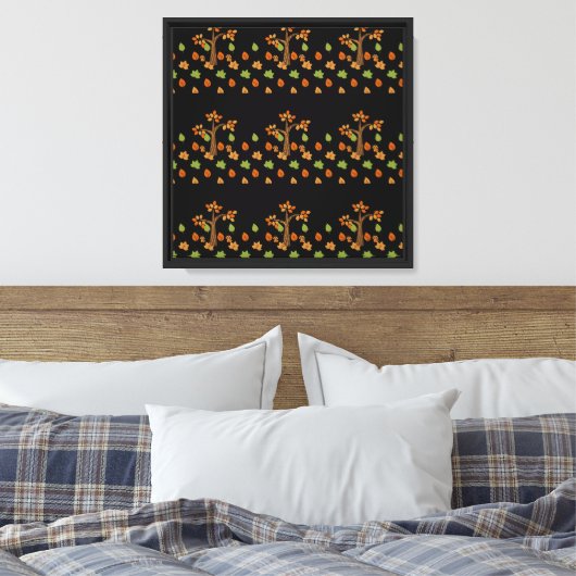Eleganter Herbstbaum & Blätter Stilvoll Leinwanddruck (Insitu (Schlafzimmer))