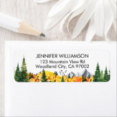 Eleganter Herbstbaum Wasserfarbener Naturwald (Insitu)