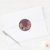 Eleganter Herbstblumenbogen-Aufkleber Runder Aufkleber (Umschlag)